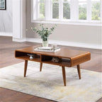 Boraam Zebra Series Halmstad Coffee Table, Rich Walnut - Image 2