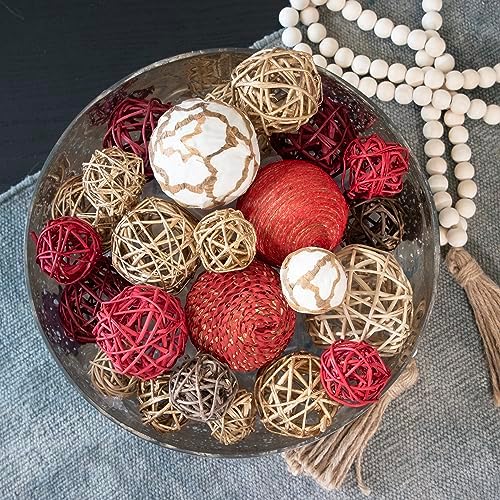 ANDALUCA Decorative Balls Orbs Bag (Red Gold) - Image 4