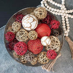 ANDALUCA Decorative Balls Orbs Bag (Red Gold) - Image 4
