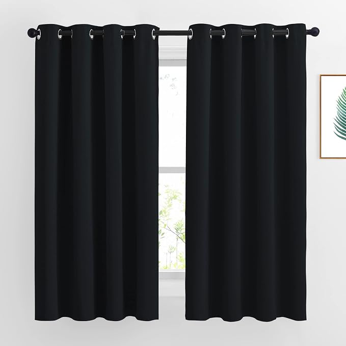 NICETOWN Blackout Curtains 63 inch Length 2 Panels Burg by NICETOWN