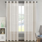 H.VERSAILTEX Linen Curtains Flax Linen Blended Curtain Panels by HVERSAILTEX