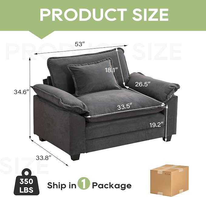 Oprisen Modular Sectional Sofa, Comfy Cloud Couch Sectional Sofa, Velvet Sofa - Image 2