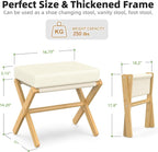 BAMBOOHOMIE Foldable Foot Stool Ottoman, Modern Foot Rest - Image 3