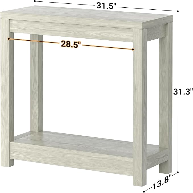 Besiost Small Farmhouse Wood Entryway Table Narrow Console Table - Image 3