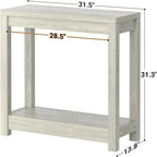 Besiost Small Farmhouse Wood Entryway Table Narrow Console Table - Image 3
