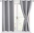 Short Blackout Curtains for Bedroom, 38 x 45 Inch | Thermal Insulated & Light by Hiasan