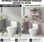 GloTika 3-Tier Over Toilet Storage - 150lb Total Capacity Metal Bathroom - Image 7