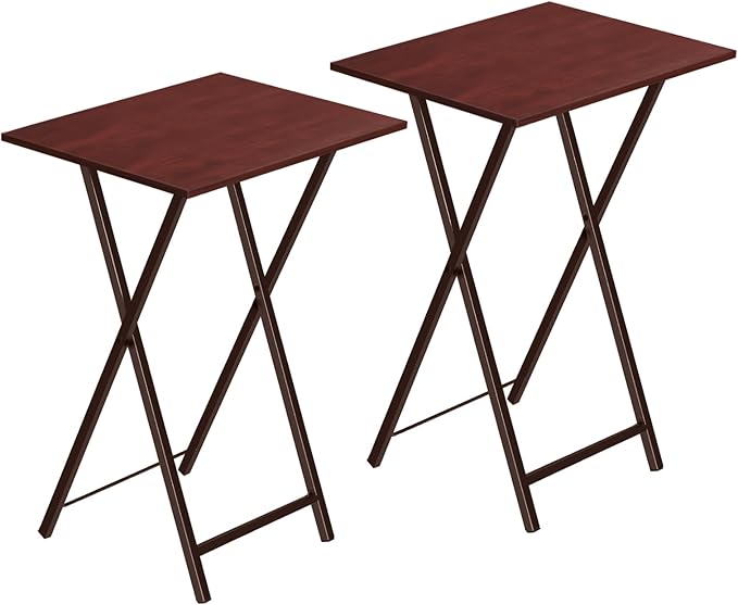 HOOBRO Folding TV Tray Tables, Industrial Snack Tables by HOOBRO