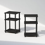 Furinno Just 3-Tier Turn-N-Tube Open Storage Nightstand, Plastic Poles - Image 5