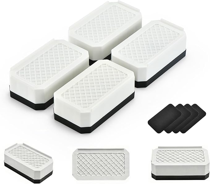 EclatBain Rectangle Bed Risers Furniture Risers Heavy-Duty Rectangular by Unknown