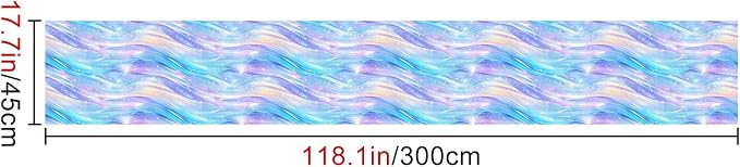 HOMETITUTE Pastel Blue Purple Dream Wave Wallpaper Peel and Stick Contact Paper - Image 3