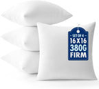 MIULEE 16x16 Throw Pillows Inserts 4 Pack, Decorative Pillows by MIULEE