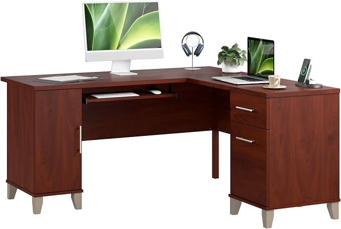 Bush Home 60-Inch L-Shaped Desk by BushHome