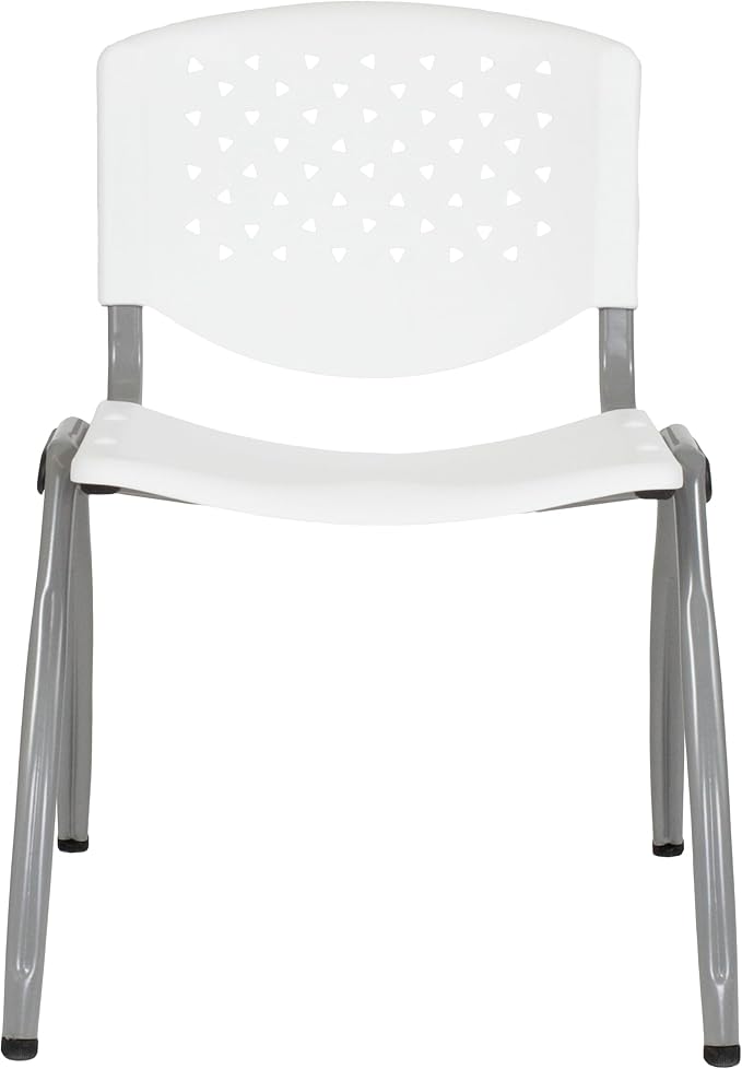 Flash Furniture HERCULES Series 880 lb. Capacity White Plastic Stack Chair - Image 10