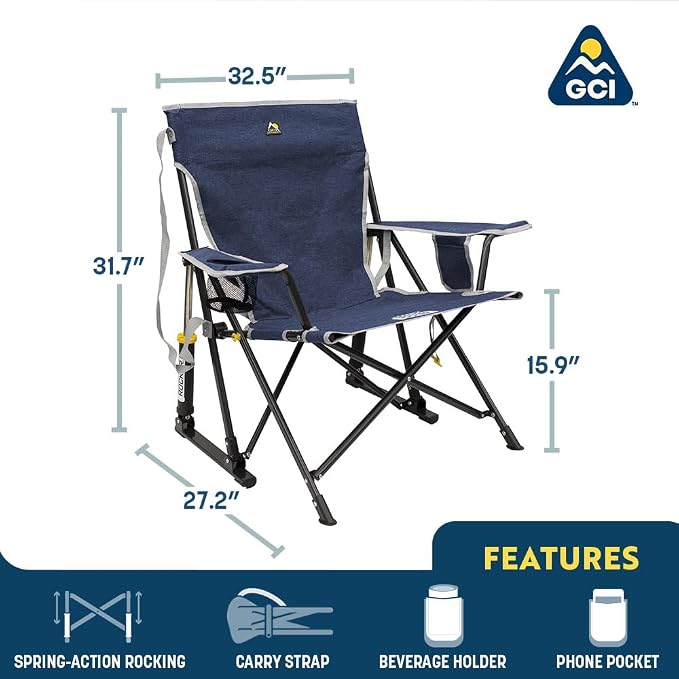 GCI Outdoor Kickback Rocker Outdoor Rocking Chair - Image 2