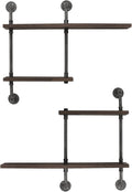 Industrial Pipe Shelving Wall Mounted, Rustic Floating Shelves Wall Shelf Unit by THRONKENGER