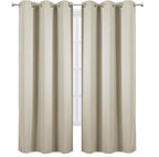 Light Beige Blackout Curtains 34 x 84 Inch Length/Set of 2 Curtain - Image 2