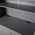 VilroCaz 80.1'' Tall Freestanding Kitchen Pantry Storage Cabinet Cupboard - Image 9