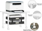 Lerliuo Under Desk Printer Stand, 2-Tier Industrial Mobile Printer Table - Image 6