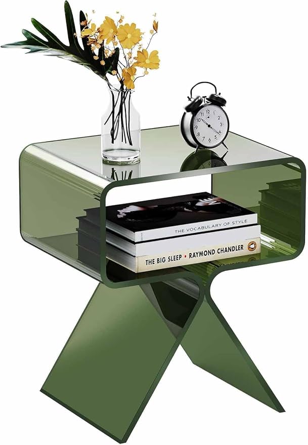 Acrylic Nightstand Side Table Modern Design Clear Home Decor Display End Table by AcrylicFurnitureHomeDecor
