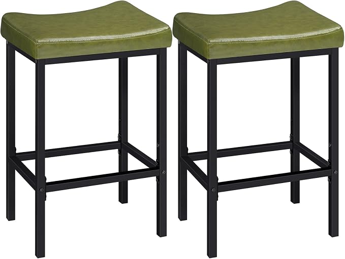 HOOBRO Bar Stools, Counter Height Stools, Saddle Barstools by HOOBRO