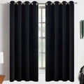 Yakamok Room Darkening Curtains 52x63 inch Length Black-Living Room | 2 panels by Yakamok