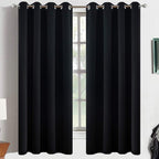 Yakamok Room Darkening Curtains 52x63 inch Length Black-Living Room | 2 panels by Yakamok