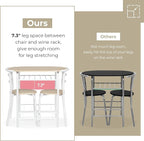 VINGLI 3 Piece Dining Set, Small Kitchen Table Set - Image 3