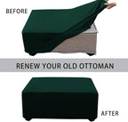 Super Stretch 40x40x15 inch Square Ottoman Cover- Soft Form Fit Ottoman Cover - Image 4