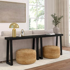 Plank+Beam Solid Wood Console Table, 46 Inch, Sofa Table, Narrow Entryway Table - Image 4
