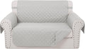 Reversible Loveseat Couch Sofa Covers, Light Grey | Loveseat Covers by LuxshareHome