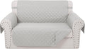 Reversible 45" Small Loveseat Sofa Covers, Light Grey | Loveseat Covers by LuxshareHome
