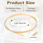 MECCANIXITY 3 Rolls Bamboo Strips - Image 2