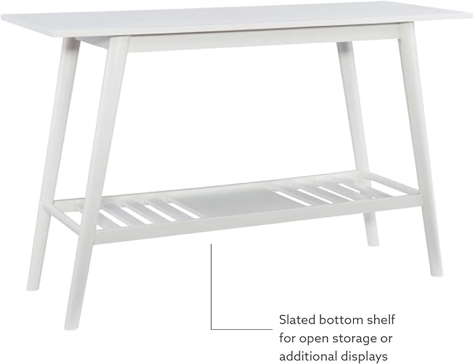 Linon Melissa White Mid Century Console Table - Image 7