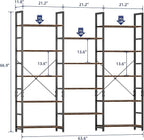 NUMENN Triple 5 Tier Bookshelf, Wide Book Shelf - Image 2