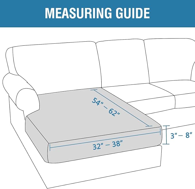 H.VERSAILTEX Velvet Stretch Individual Chaise Cover Sectional Couch Covers - Image 2