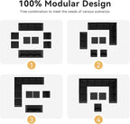 Aoxun Patio Furniture Set, Widen Armrests Wicker Outdoor Sectional - Image 9