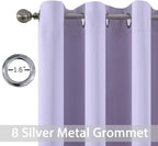 Yakamok Room Darkening Curtains 52x90 inch Length Lilac-Living Room | 2 panels - Image 2