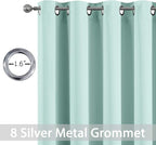 Yakamok Room Darkening Curtains 52x108 inch Length Aqua-Living Room | 2 panels - Image 2