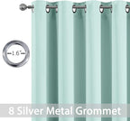 Yakamok Room Darkening Curtains 52x96 inch Length Aqua-Living Room | 2 panels - Image 4