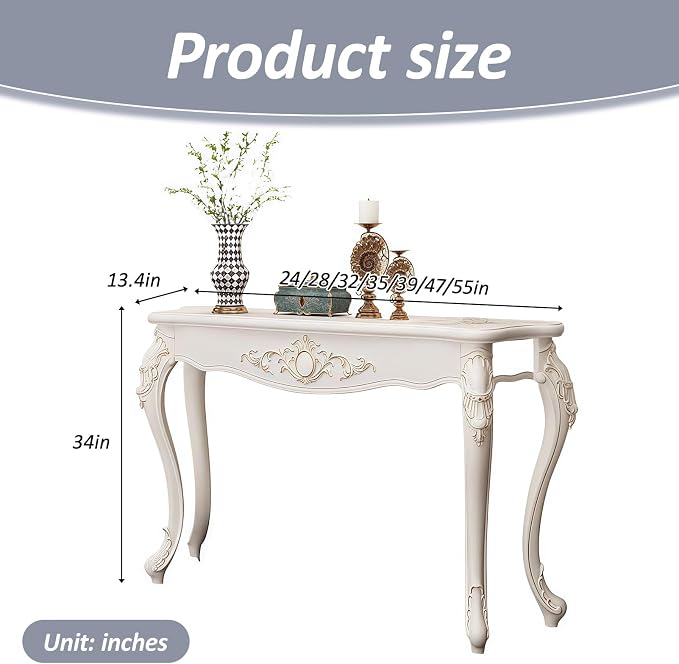 Vintage Entryway Table, Antique Wood Console Table - Image 2