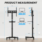Mobile TV Cart for 23-60 Inch LCD LED OLED Flat Curved Screen TVs - Image 2