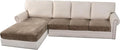 H.VERSAILTEX Velvet Stretch Sectional Couch Covers 4 Pieces Sofa Seat Cushion by HVERSAILTEX
