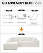 Cloud Sectional Couch, Corduroy Boneless Couches - Image 5
