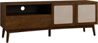Calista TV Stand 1 Drawer 2 Door – Chestnut Finish Media Console - Image 3