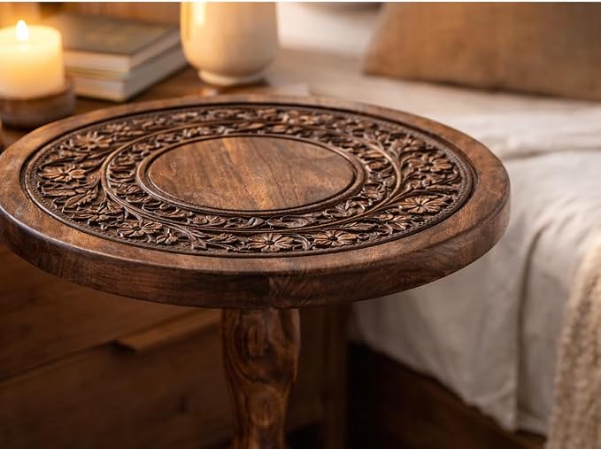 Rustic Wooden End Table 12x22 - Image 3