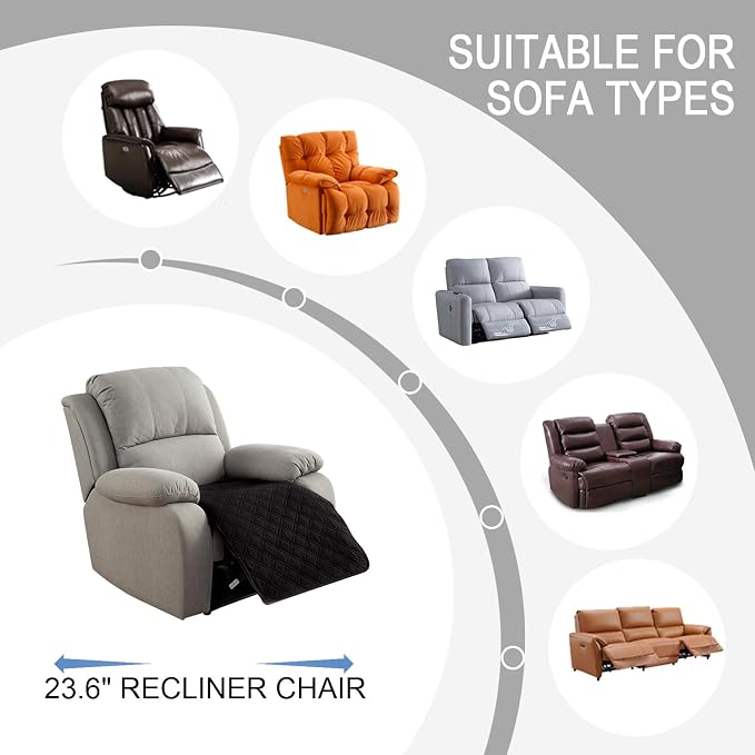 Genina Waterproof Recliner Chair Covers, Recliner Cover - Image 2