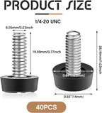 Hotop 1/4-20 UNC Thread Adjustable Table Levelers Screw Foot Levelers - Image 2