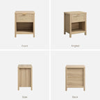 SICOTAS Rattan Nightstands Set of 2, Farmhouse Night Stand Bedside Table - Image 8