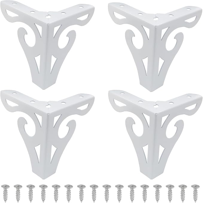 Piutouyar 4 Inch/10cm Hollow Out Furniture Legs Set of 4, Modern Triangle Couch by Piutouyar